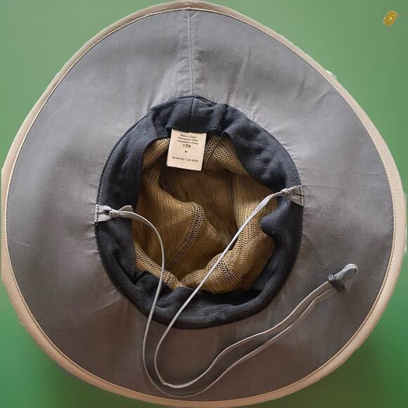 OR Outdoor Research Khaki Wide Brim Hat Summer Bucket Sun Hike Cap Size M Vented - Picture 6 of 6